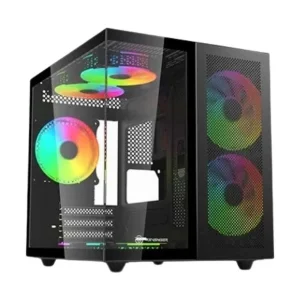 revenger duo dynamic mini tower micro atx gaming desktop casing
